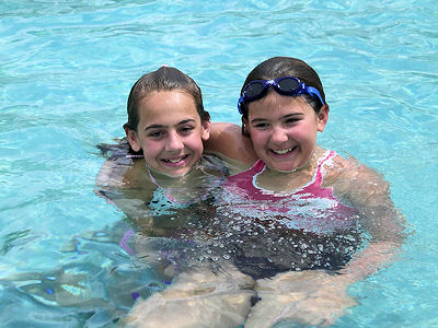 girls in the pool