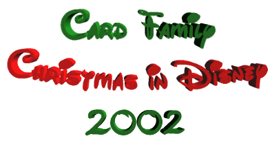 Card Family WDW Christmas Vacation 2002