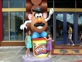 Girls with Mr. Potato Head