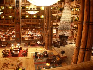 WL Lobby Fireplace from above