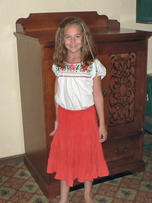 Brinn in her new outfit