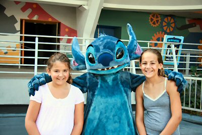 Stitch and the girls