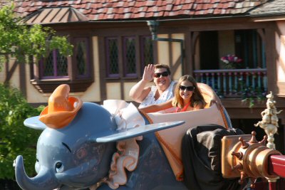 Mom and Brinn on Dumbo