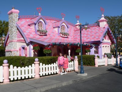 Minnies house - check out those Christmas lights!