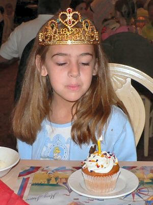 Birthday Girl being dainty
